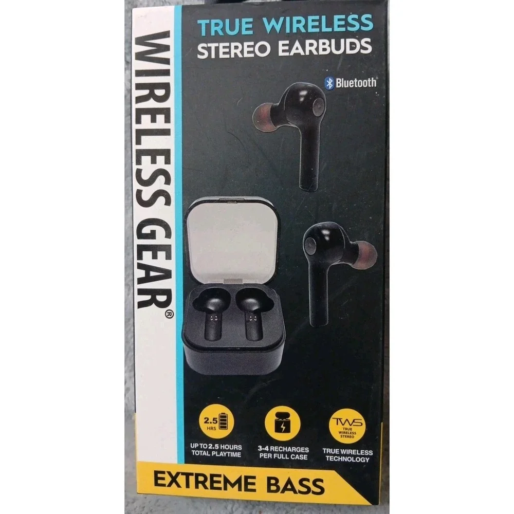 2 Sets Wireless Gear‎ True Wireless Stereo Earbuds Bluetooth Extreme Bass Mic